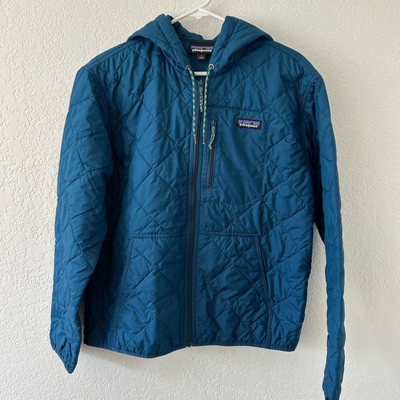 Patagonia blue Quilted Hooded Jacket - Picture 1 of 5